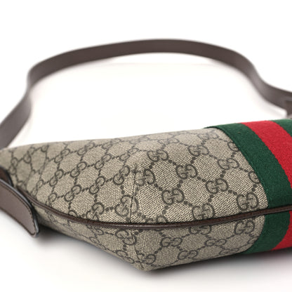 Gucci GG Supreme Monogram Web Small Ophidia Half Moon Hobo Brown 9 of 14