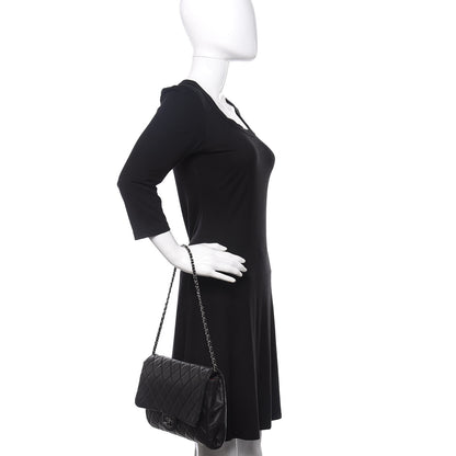 Chanel Lambskin Quilted Clutch With Chain Flap Black 2 of 12