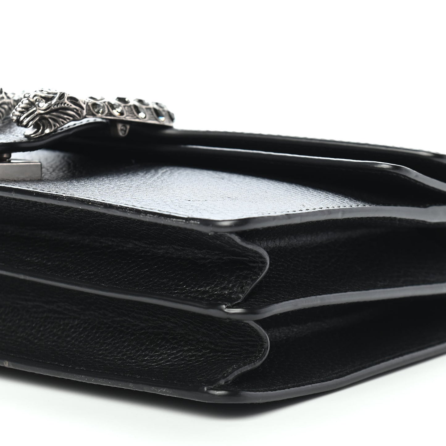 Pebbled Calfskin Small Dionysus Shoulder Bag Black