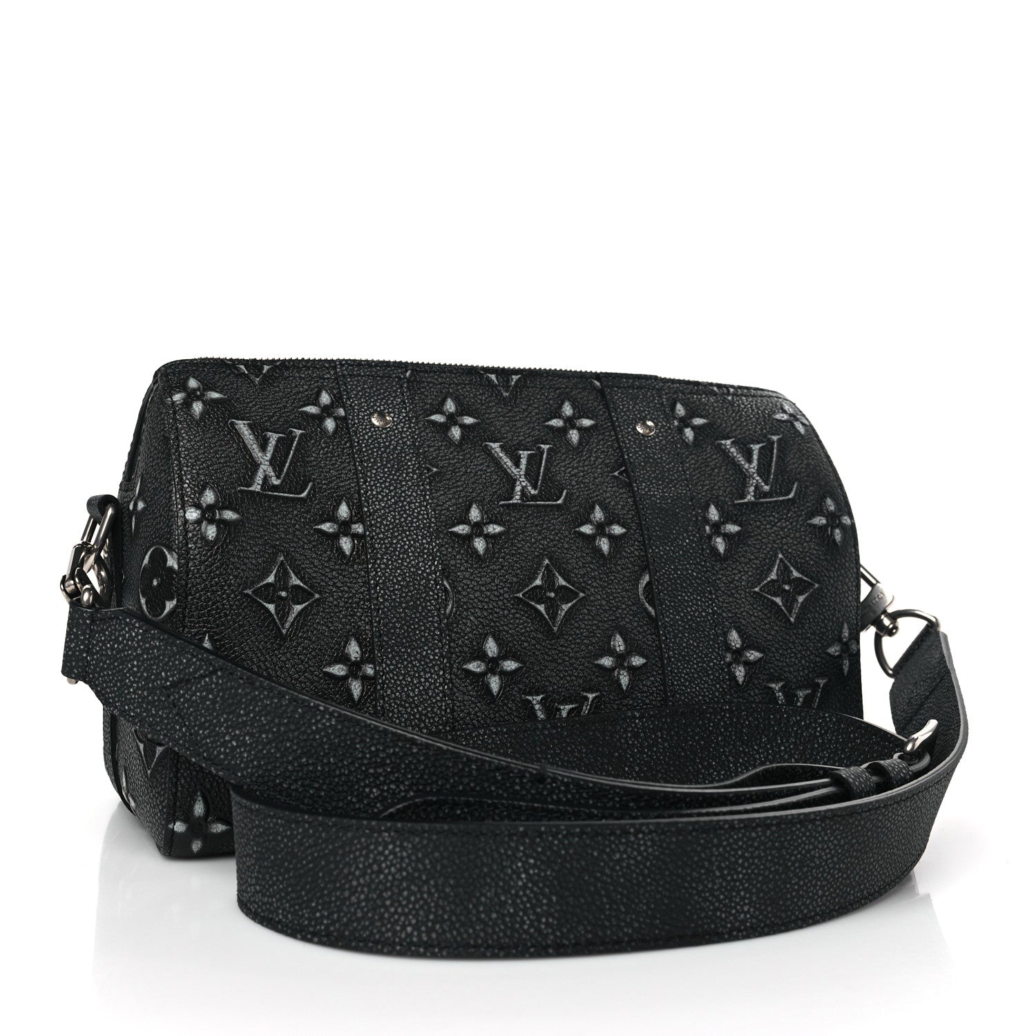 Louis Vuitton Cowhide Faded Monogram City Keepall Charcoal 3 of 8