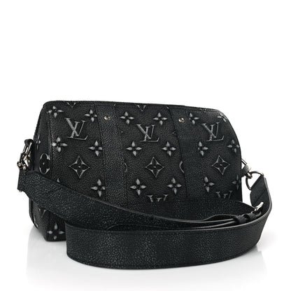 Louis Vuitton Cowhide Faded Monogram City Keepall Charcoal 3 of 8