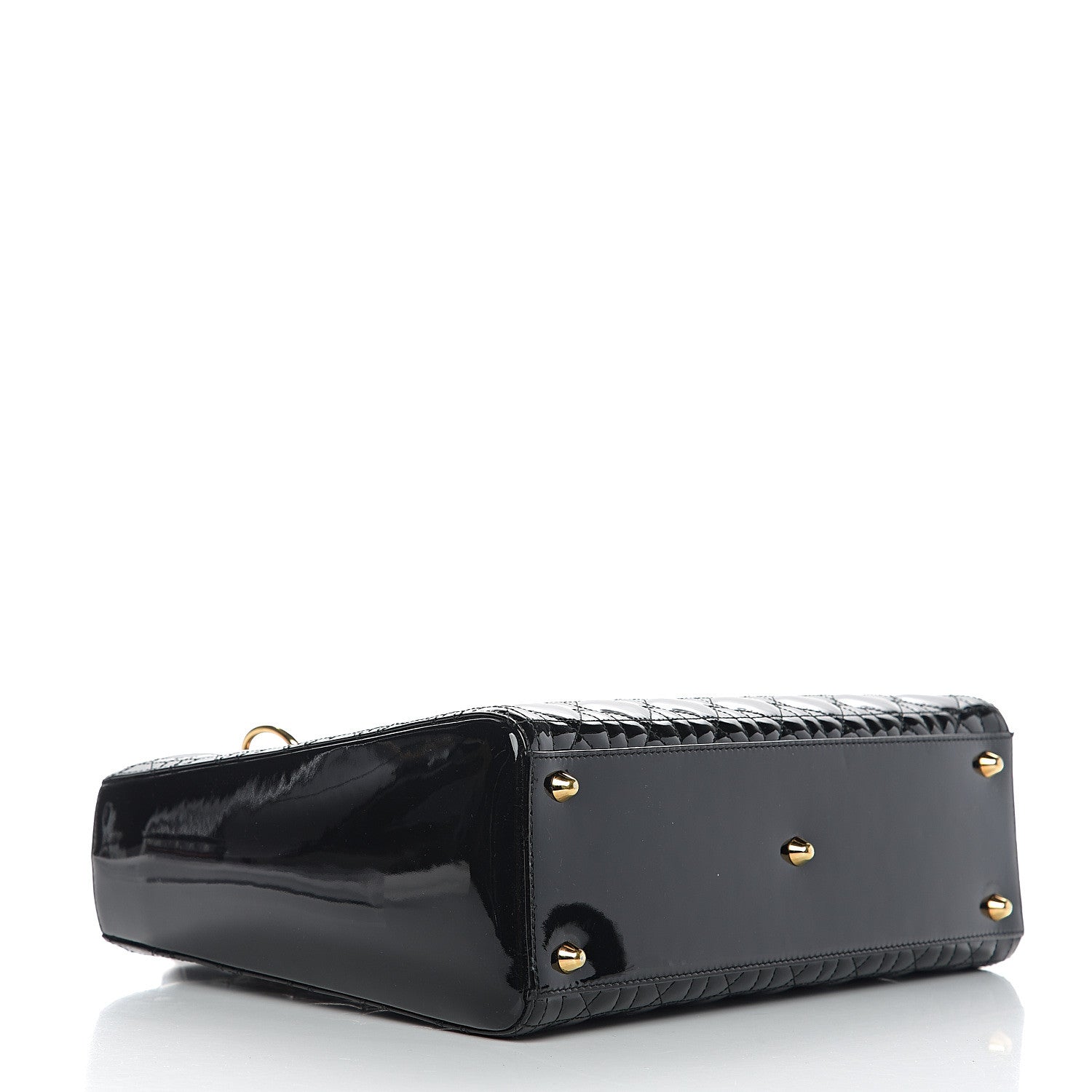 Christian Dior Patent Cannage Large Lady Dior Black 3 of 9