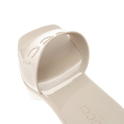 Gucci Rubber Gucci Logo Womens Platform 20/60mm Slide Sandals 39 Mystic White 11 of 13