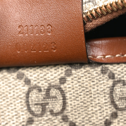 Gucci GG Plus Monogram Large Signature Web Loop Carry On Duffle Bag Beige Ebony 6 of 9
