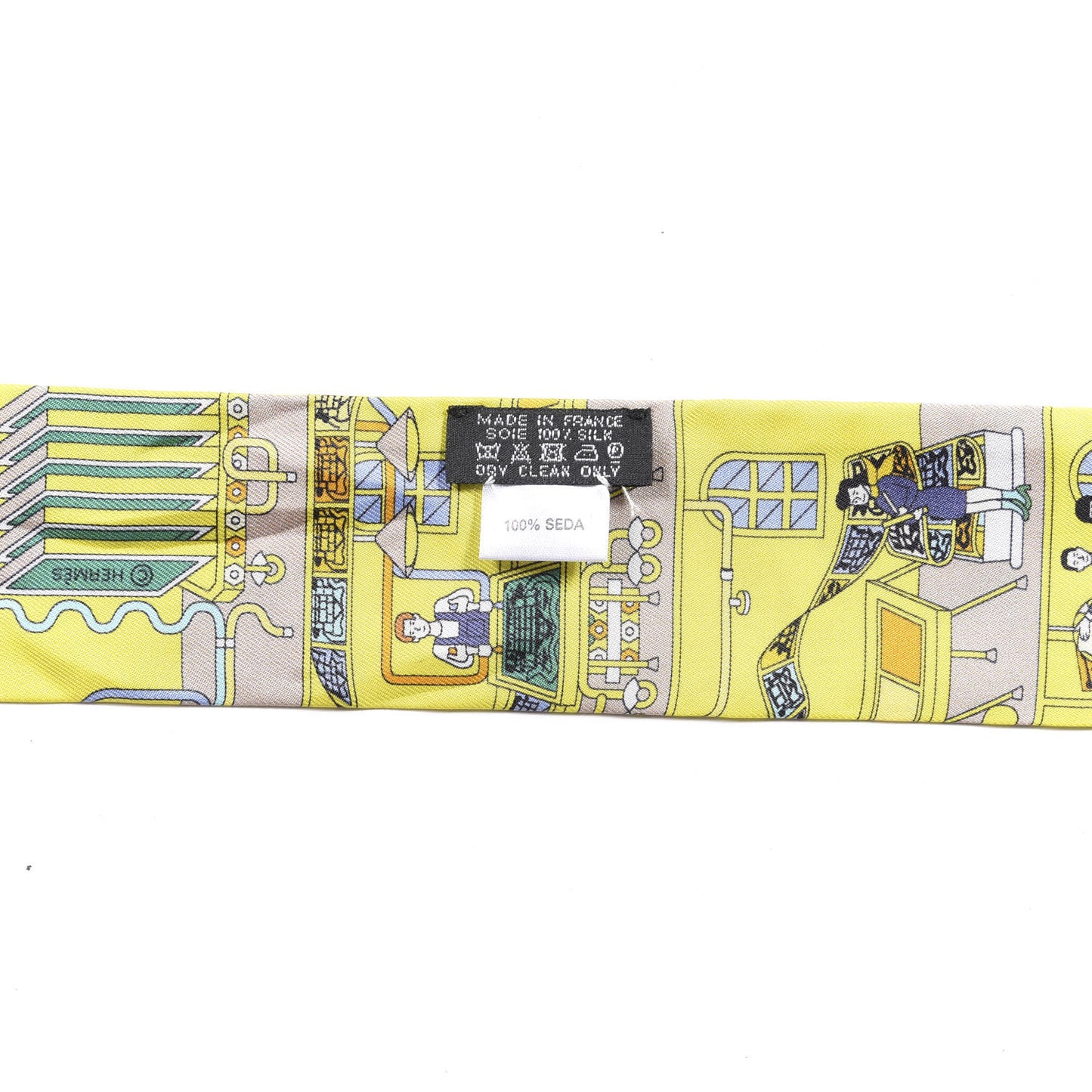 Silk La Maison des Carres Twilly Jaune Vif Bleu Roy Turquoise