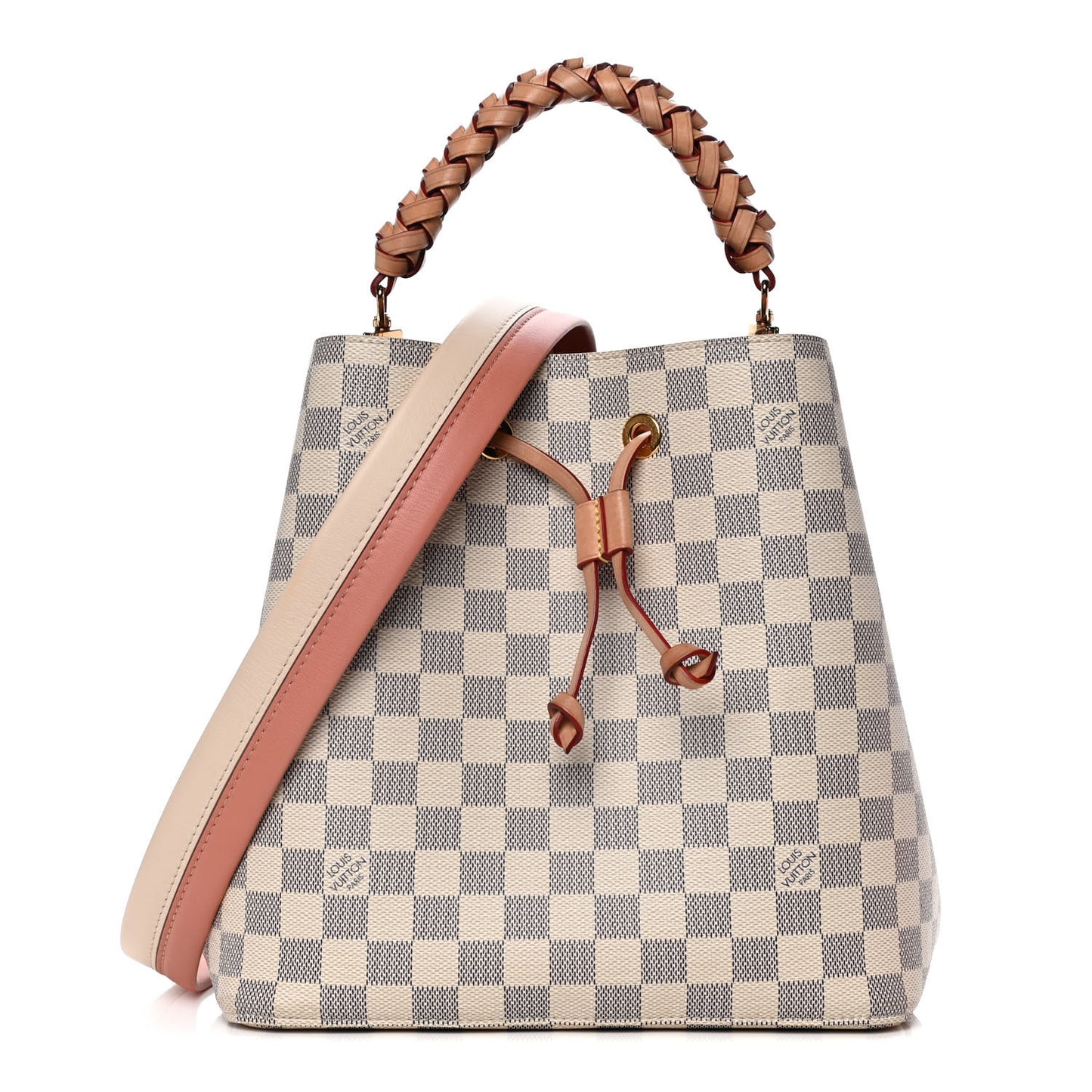 Damier Azur Braided Neonoe MM Peach Cream