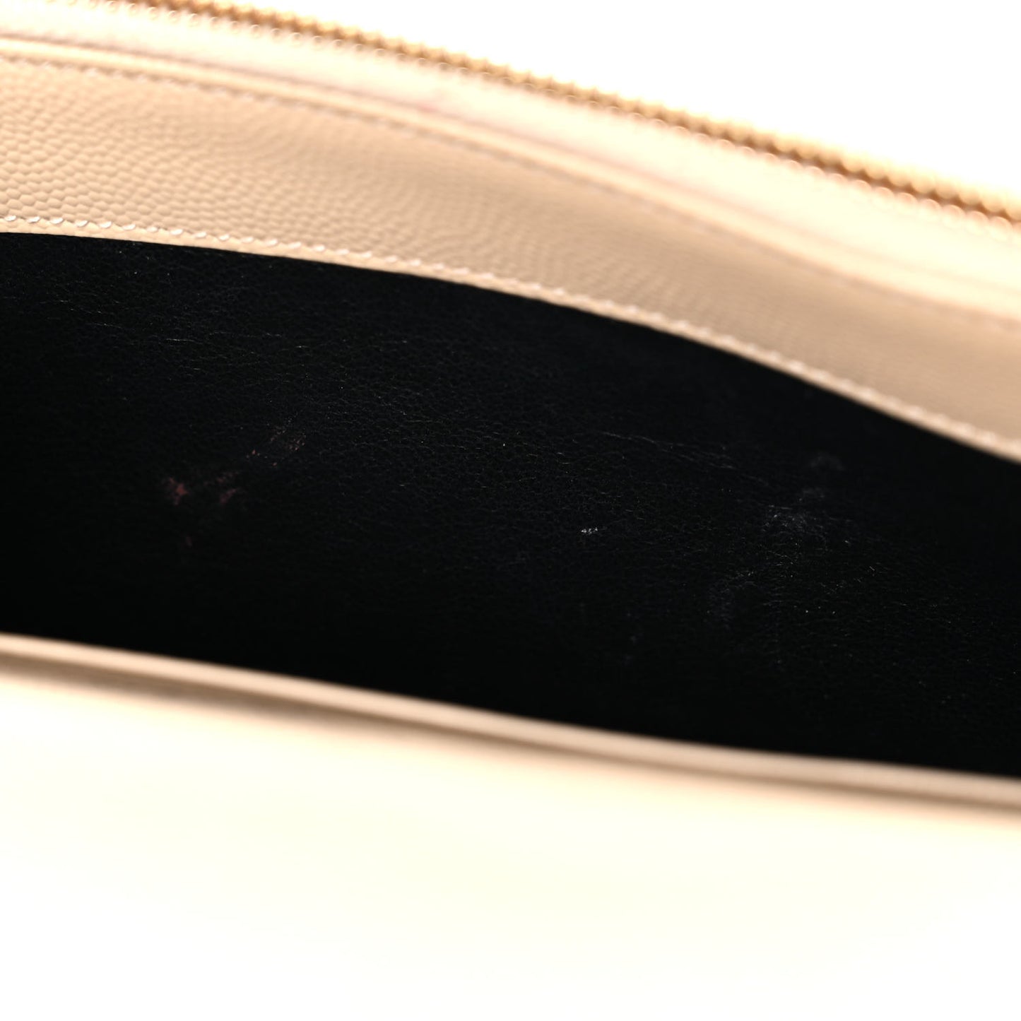 Grain De Poudre Matelasse Chevron Monogram Envelope Chain Wallet Dark Beige