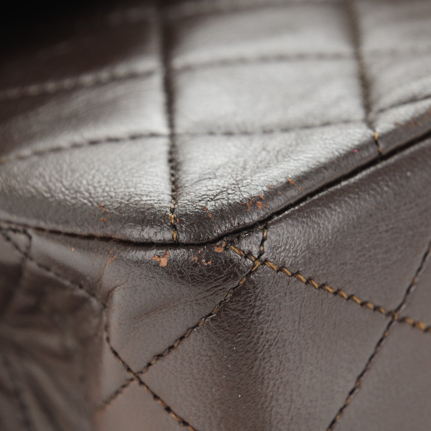 Chanel Lambskin Quilted Medium Double Flap Dark Brown 2 of 22