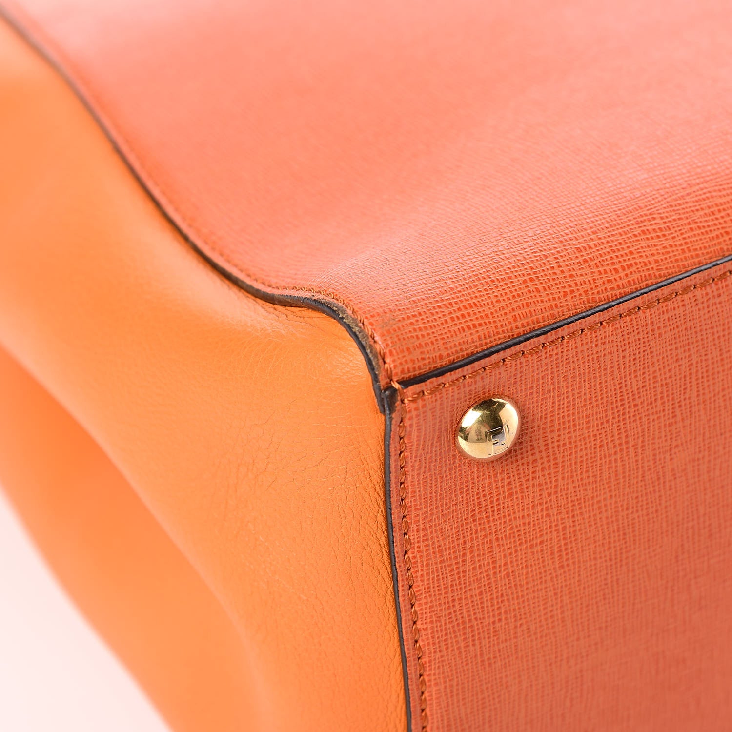 Fendi Vitello Elite Regular 2Jours Tote Arancio 10 of 15