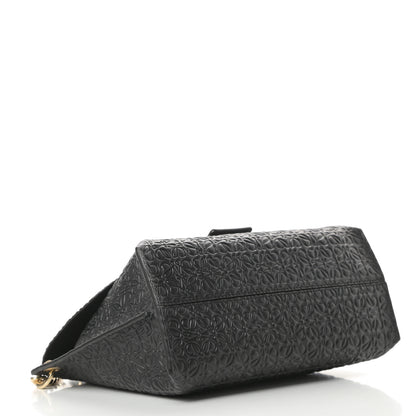 Loewe Goatskin Embossed Avenue Shoulder Bag Black 4 of 11