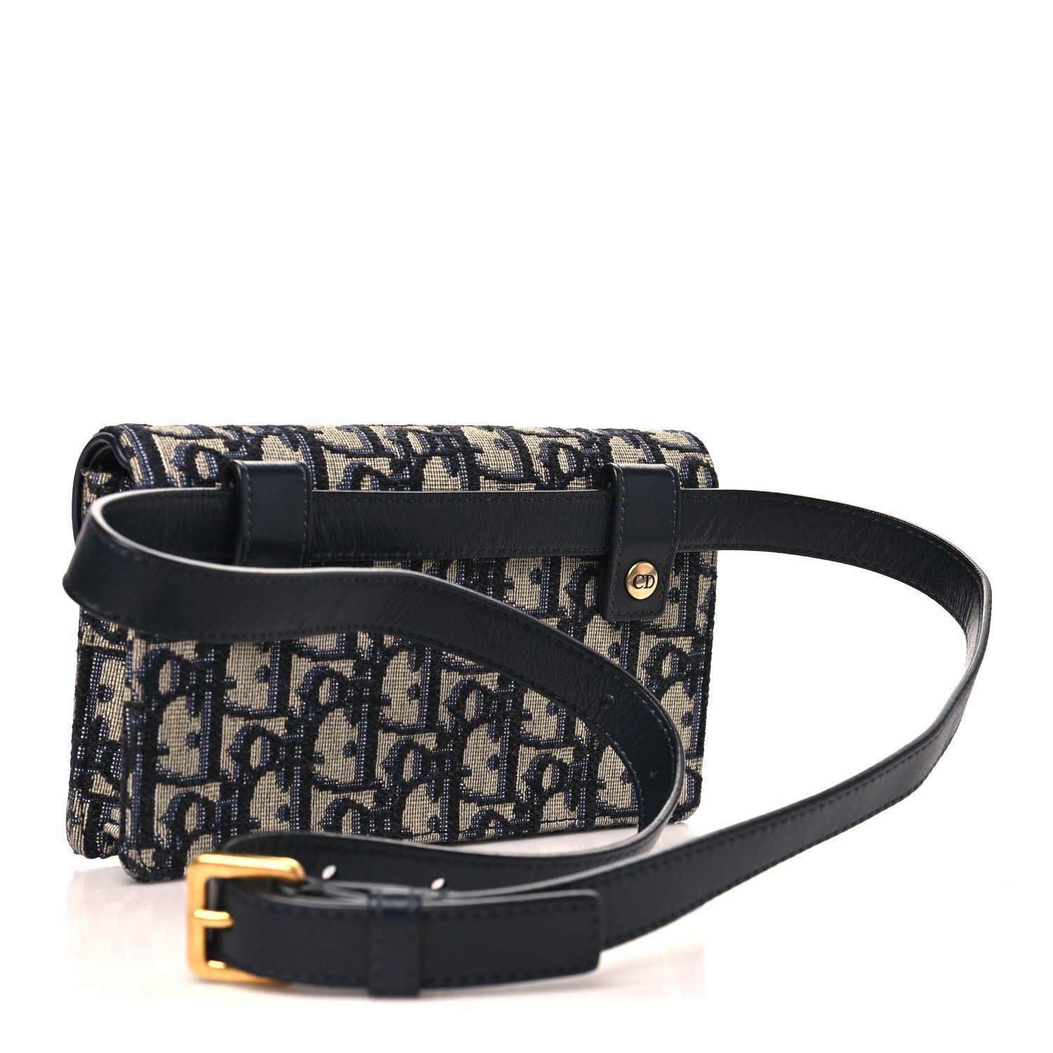 Christian Dior Oblique Saddle Belt Bag Blue 3 of 10