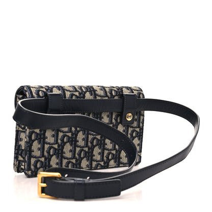 Christian Dior Oblique Saddle Belt Bag Blue 3 of 10