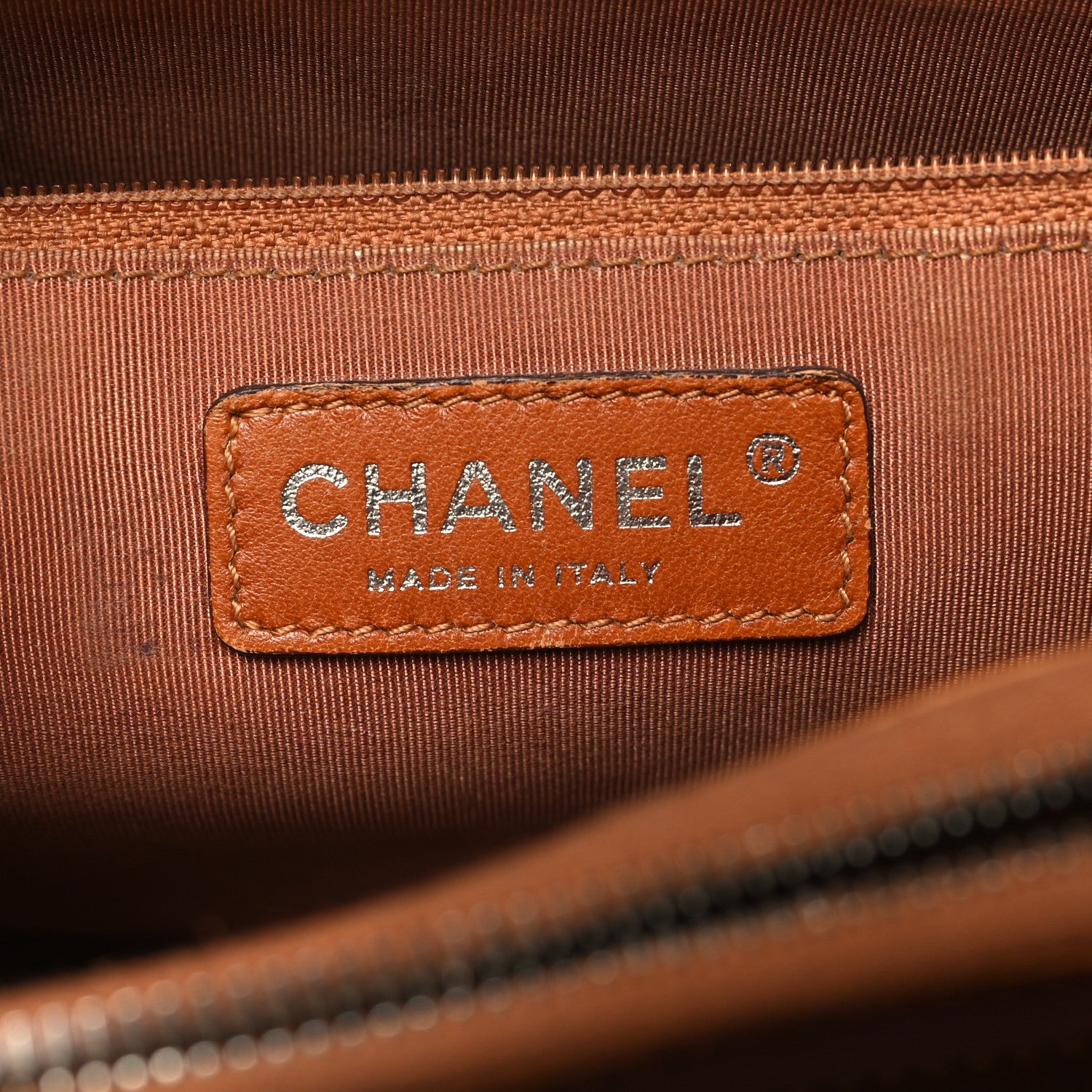 Chanel Metallic Patent Quilted Grand Shopping Tote GST Bronze 7 of 16