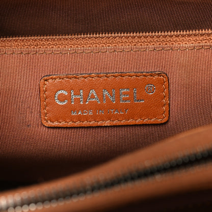 Chanel Metallic Patent Quilted Grand Shopping Tote GST Bronze 7 of 16