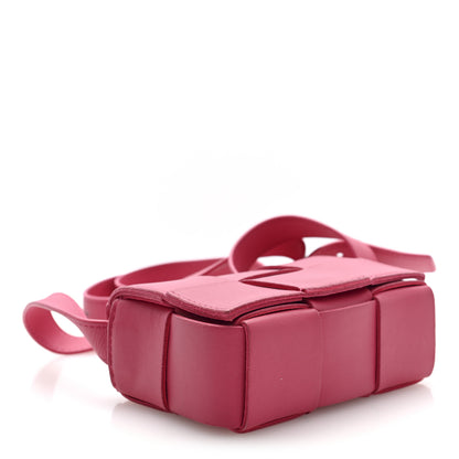 Bottega Veneta Lambskin Maxi Intrecciato Extra Mini Cassette Crossbody Bag Cranberry 4 of 9