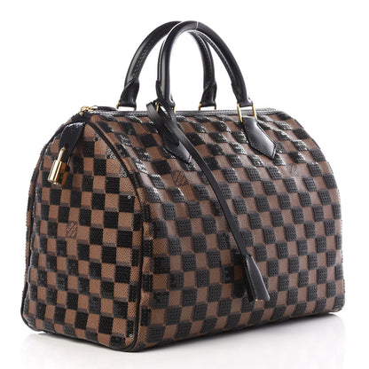 Louis Vuitton Damier Paillettes Speedy 30 Black 2 of 13