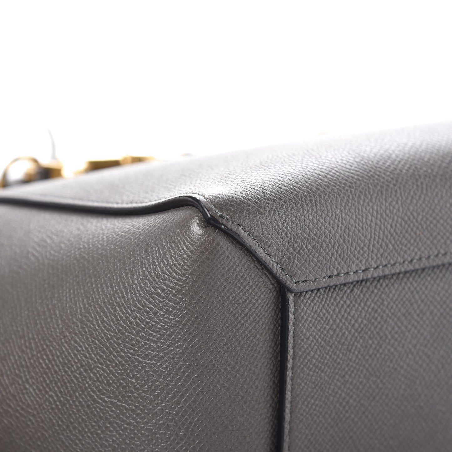 Grained Calfskin Micro Belt Bag Grey