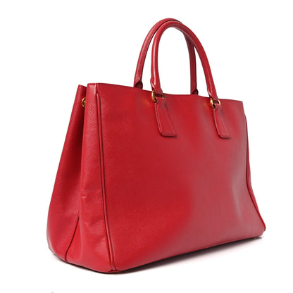 Prada Saffiano Lux Large Galleria Double Zip Tote Fuoco 3 of 9