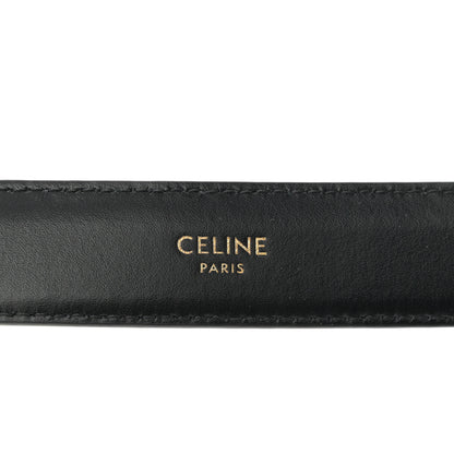 Celine Box Calfskin Medium 25mm Triomphe Belt 80 32 Black 3 of 7