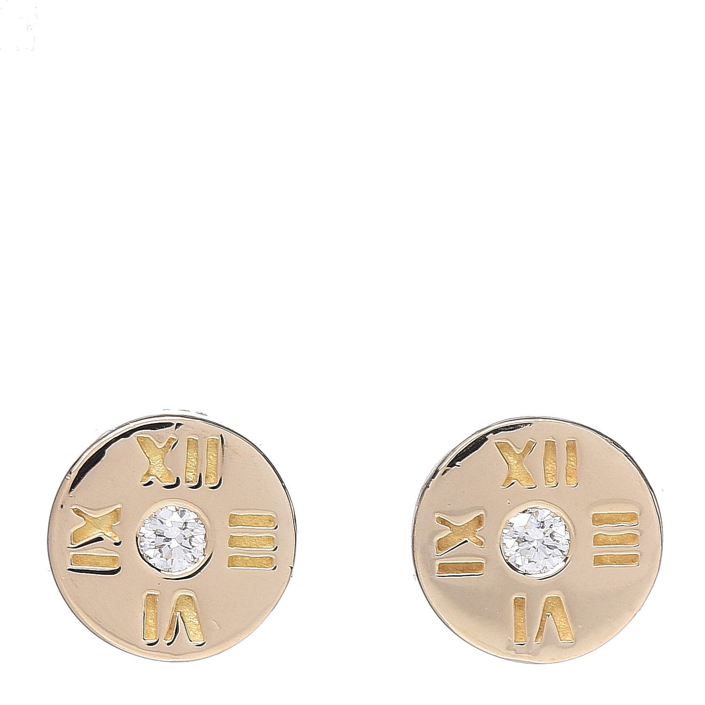 18K Yellow Gold Diamond Mini Atlas Earrings
