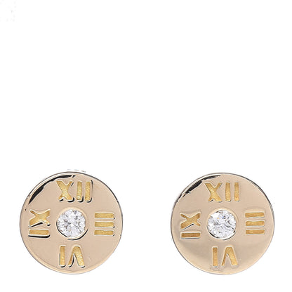 Tiffany 18K Yellow Gold Diamond Mini Atlas Earrings 1 of 4