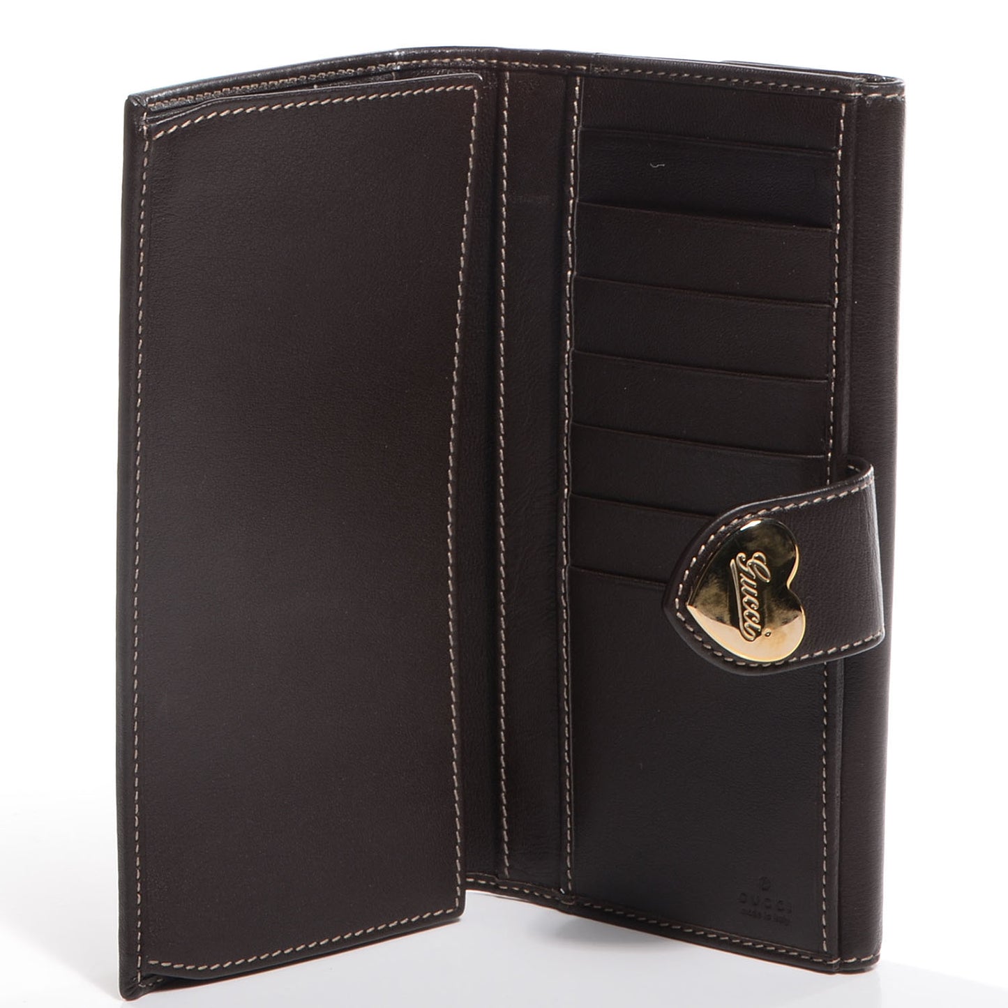 Monogram Heart Continental Wallet Brown