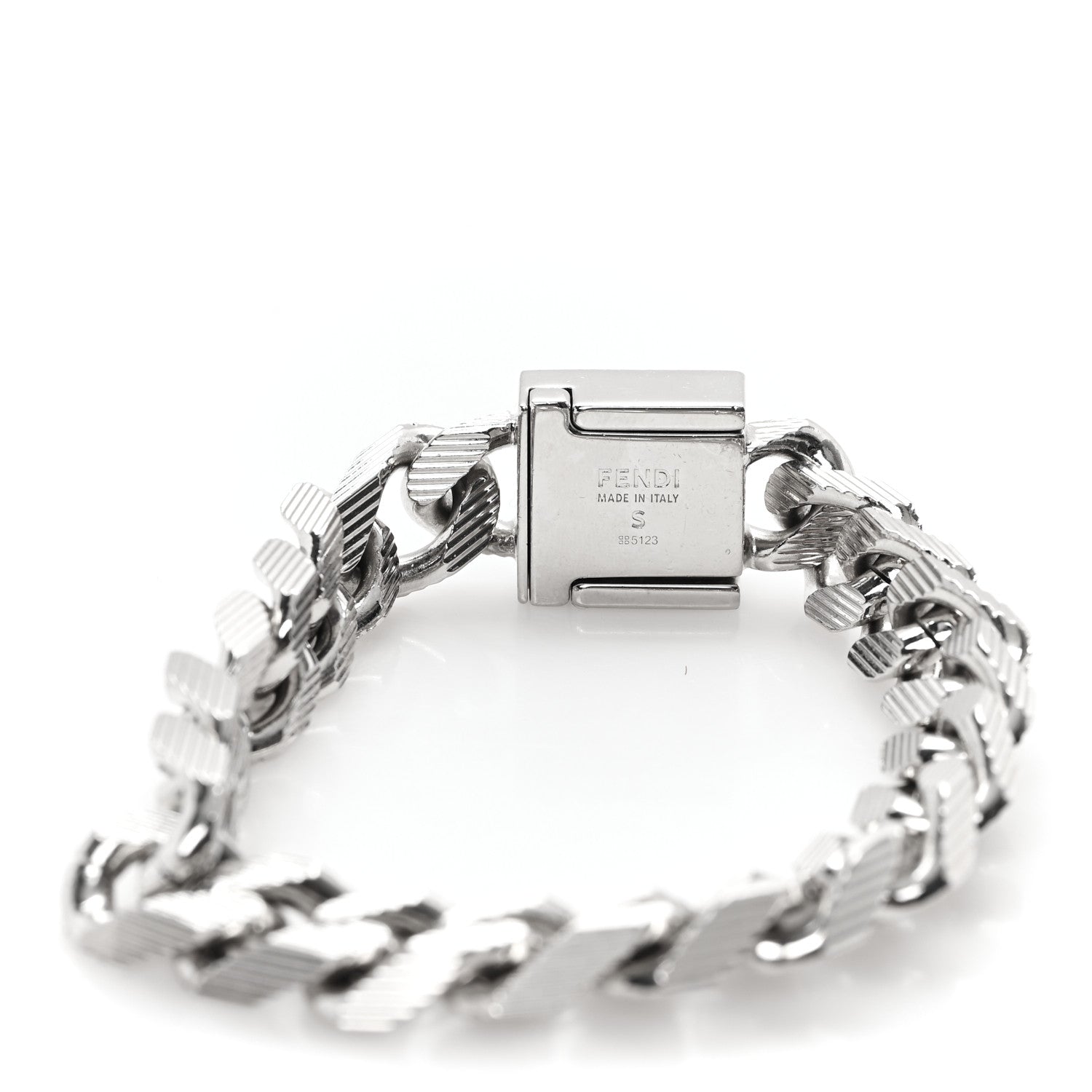 Fendi Metal FF Curb Link Bracelet Silver 1889412 – FASHIONPHILE