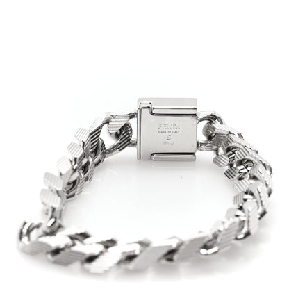 Fendi Metal FF Curb Link Bracelet Silver 4 of 4
