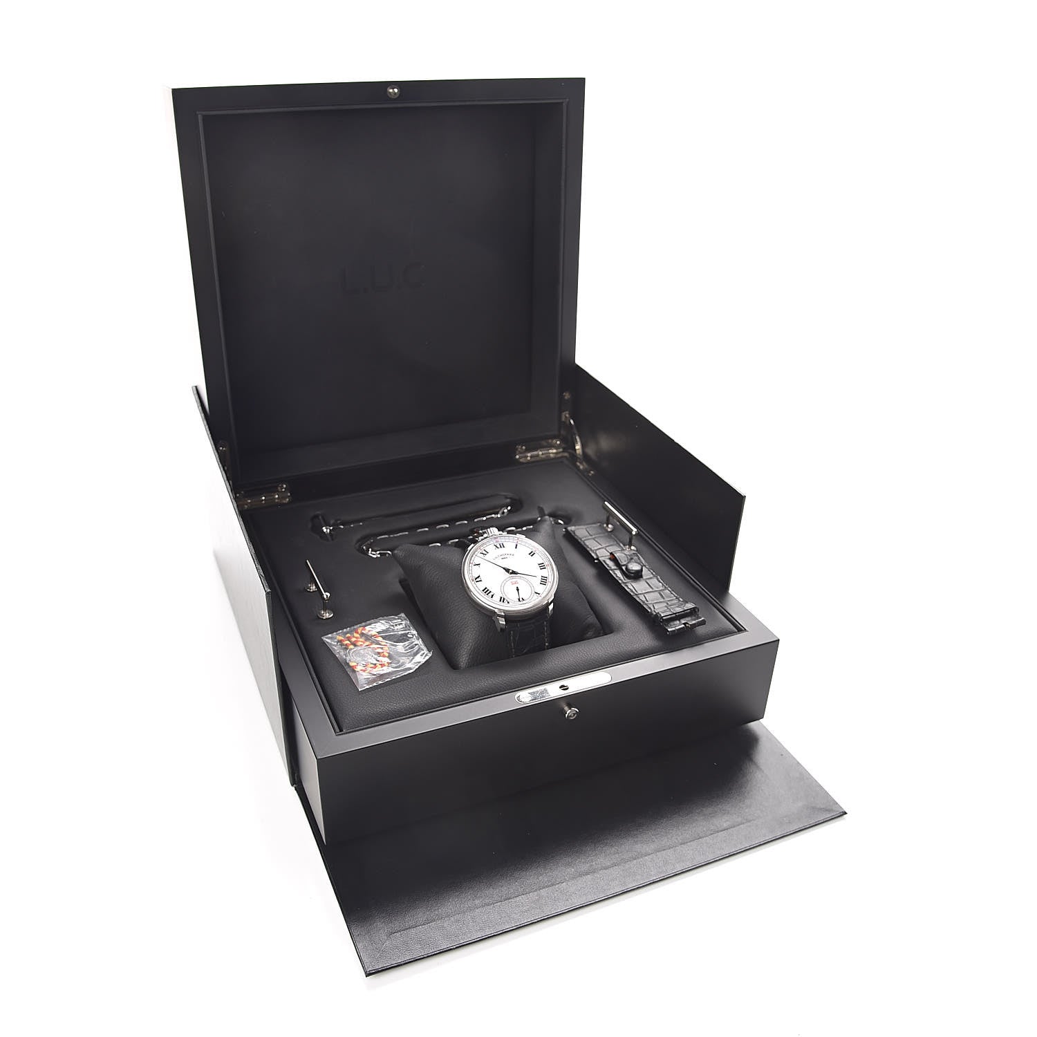 Chopard 18K White Gold Alligator 49mm L.U.C. Louis-Ulysse The Tribute Manual Winding Watch 11 of 16