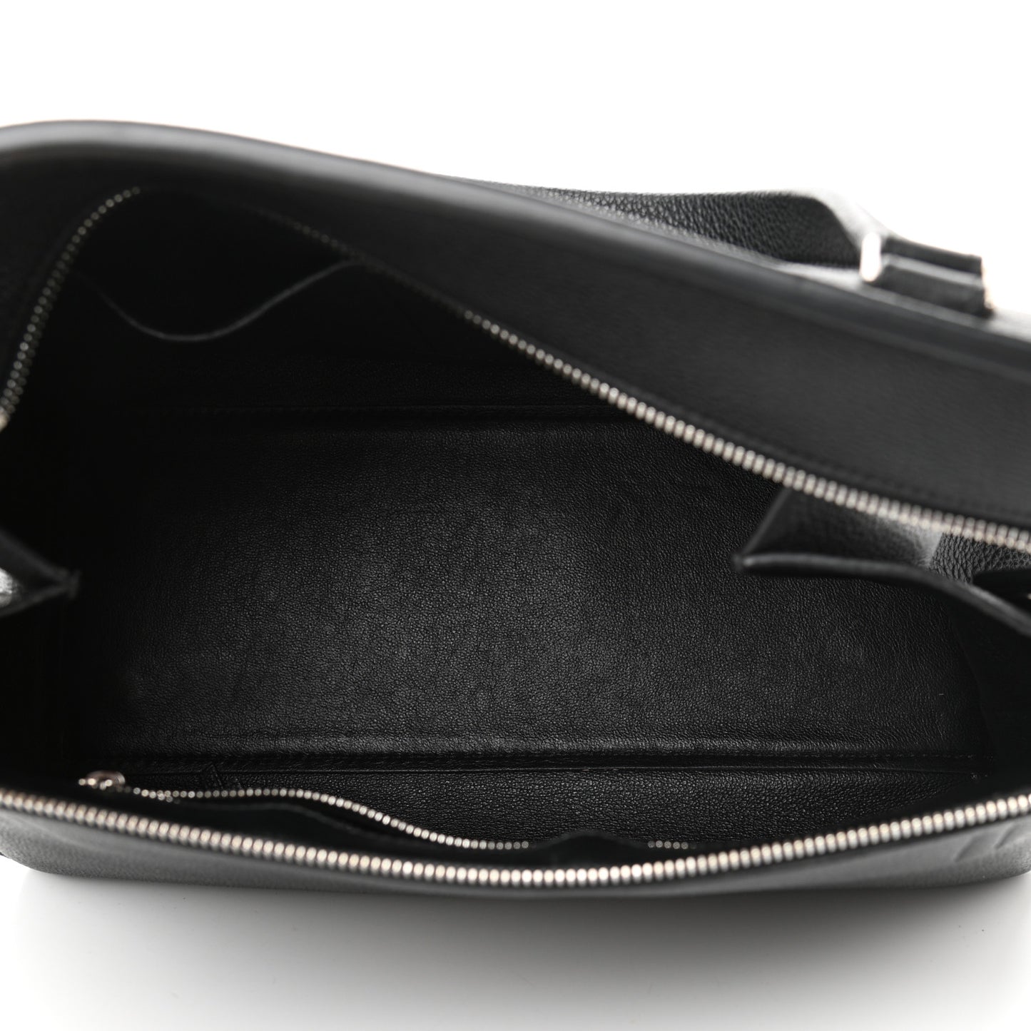 Supple Calfskin Medium Edge Shoulder Bag Black