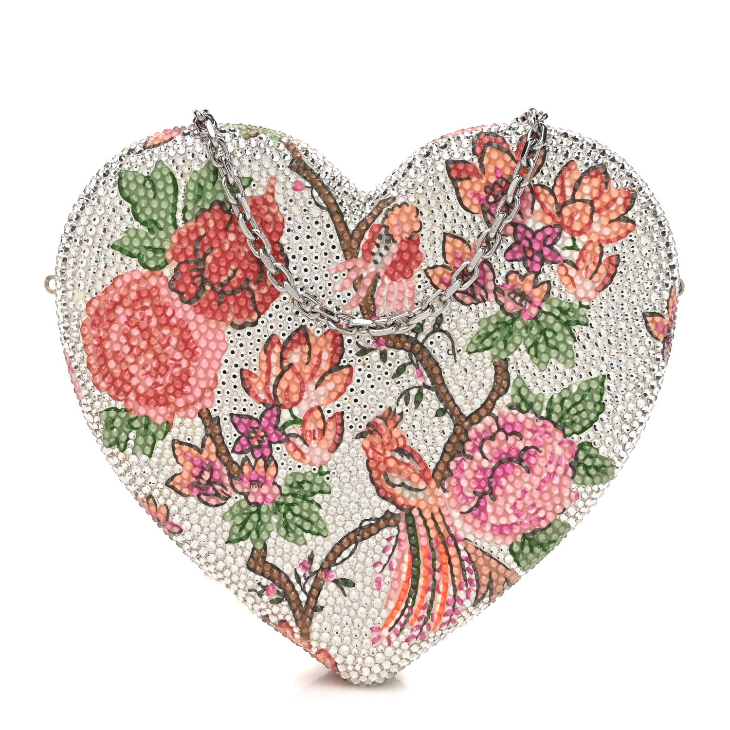 Judith Leiber Crystal Heart Secret Garden Minaudiere Clutch Multicolor 1 of 12