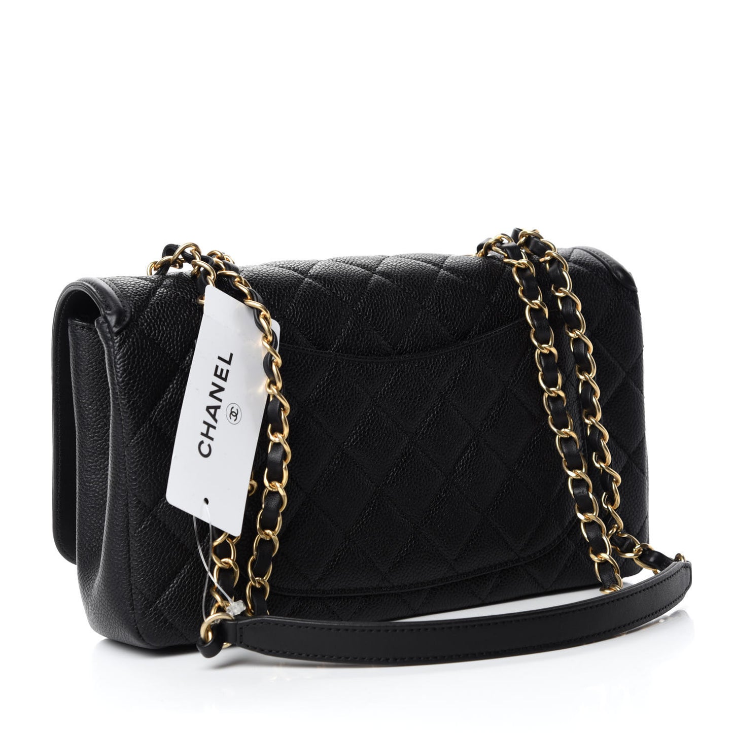 Caviar Quilted Medium CC Filigree Flap Black
