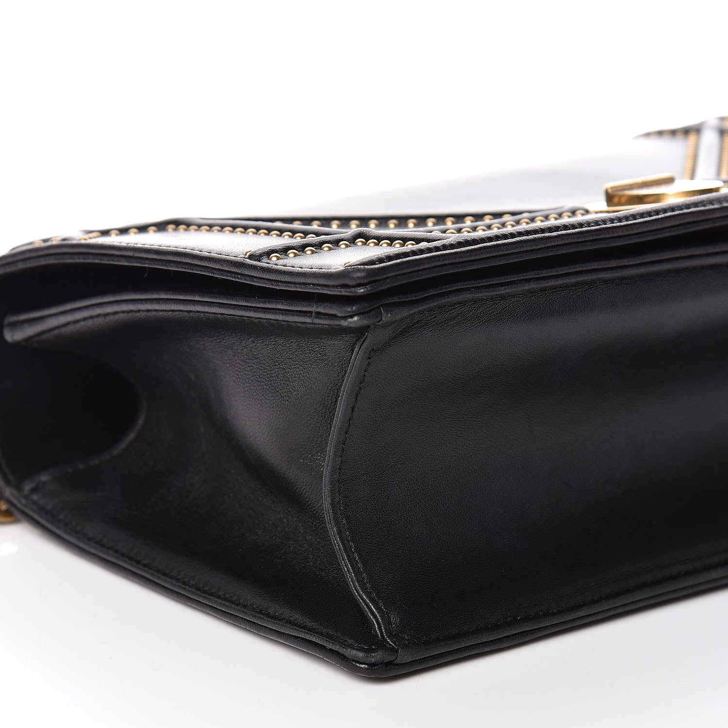 Christian Dior Lambskin Studded Medium Diorama Flap Bag Black 5 of 9