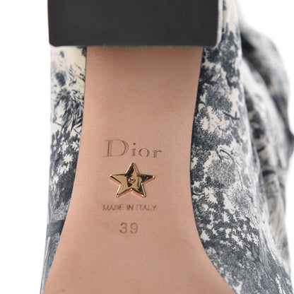 Christian Dior Canvas Toile de Jouy Dior Huggy 90mm Ankle Boots 39 Off White Black 6 of 7