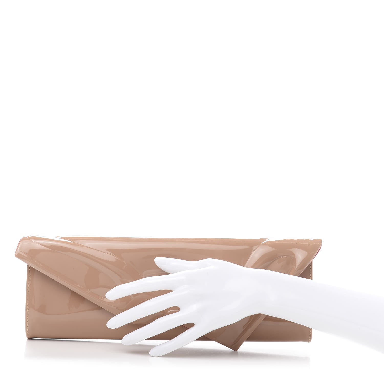 Christian Louboutin Patent So Kate Baguette Clutch Nude 2 of 11