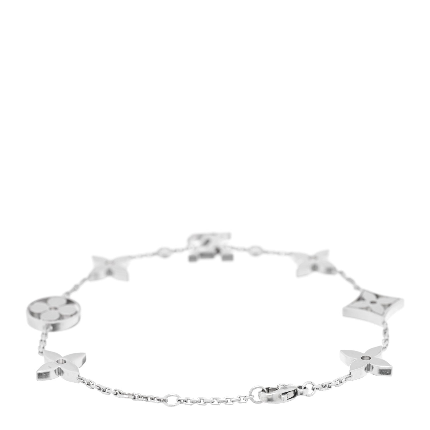 Louis Vuitton 18K White Gold Diamond Idylle Blossom Monogram Bracelet 2 of 3