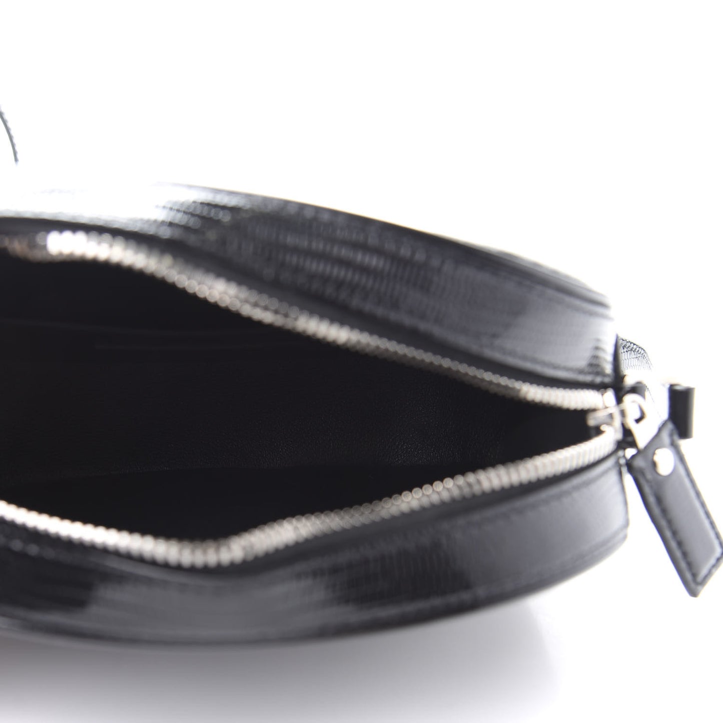 Calfskin Lizard Embossed Le 61 Camera Bag Black