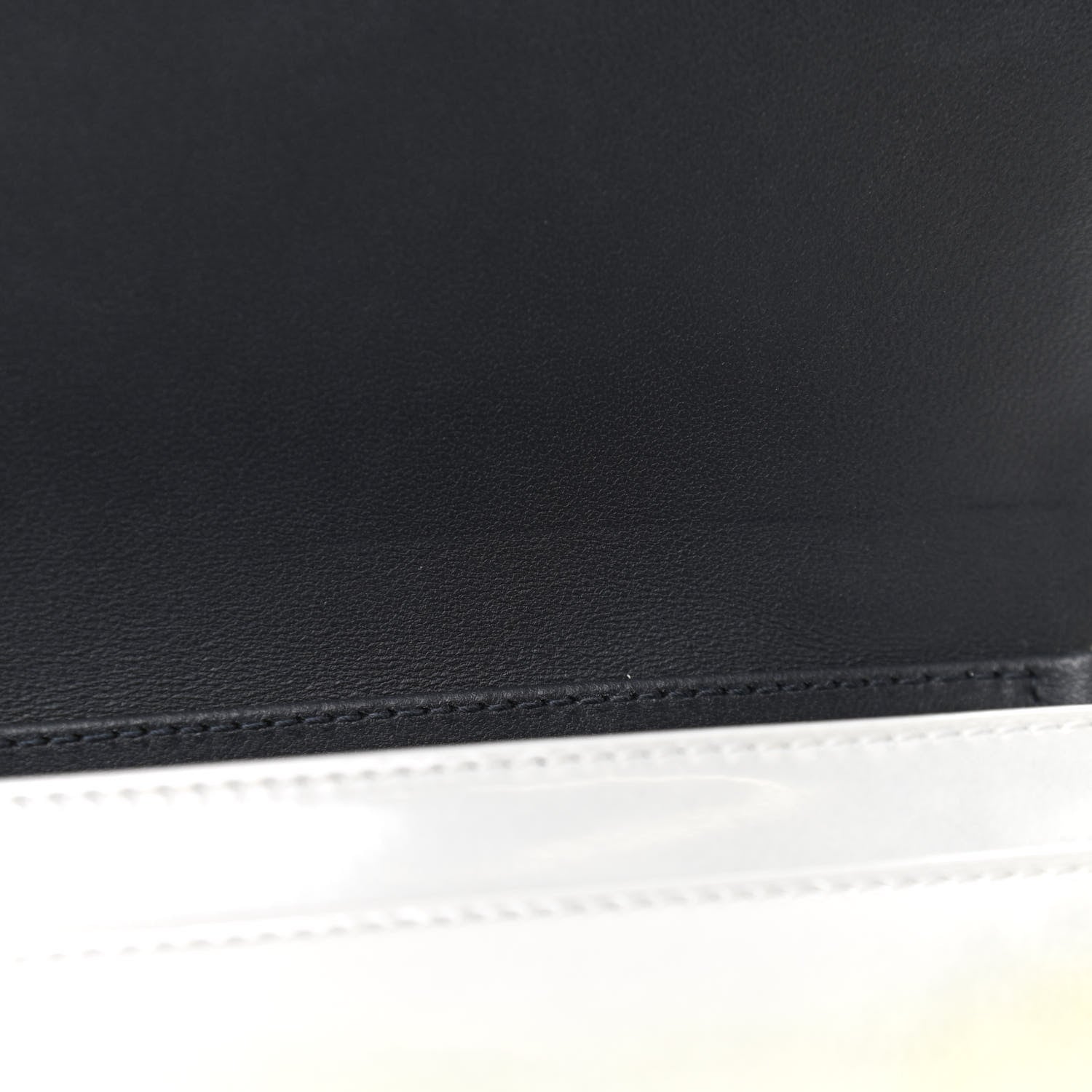 Christian Dior Patent Micro-Cannage Diorama Wallet on Chain Pouch White 9 of 13