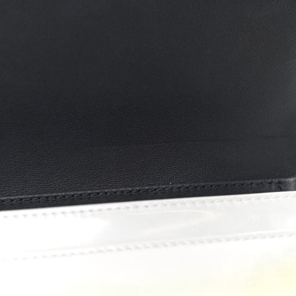 Christian Dior Patent Micro-Cannage Diorama Wallet on Chain Pouch White 9 of 13