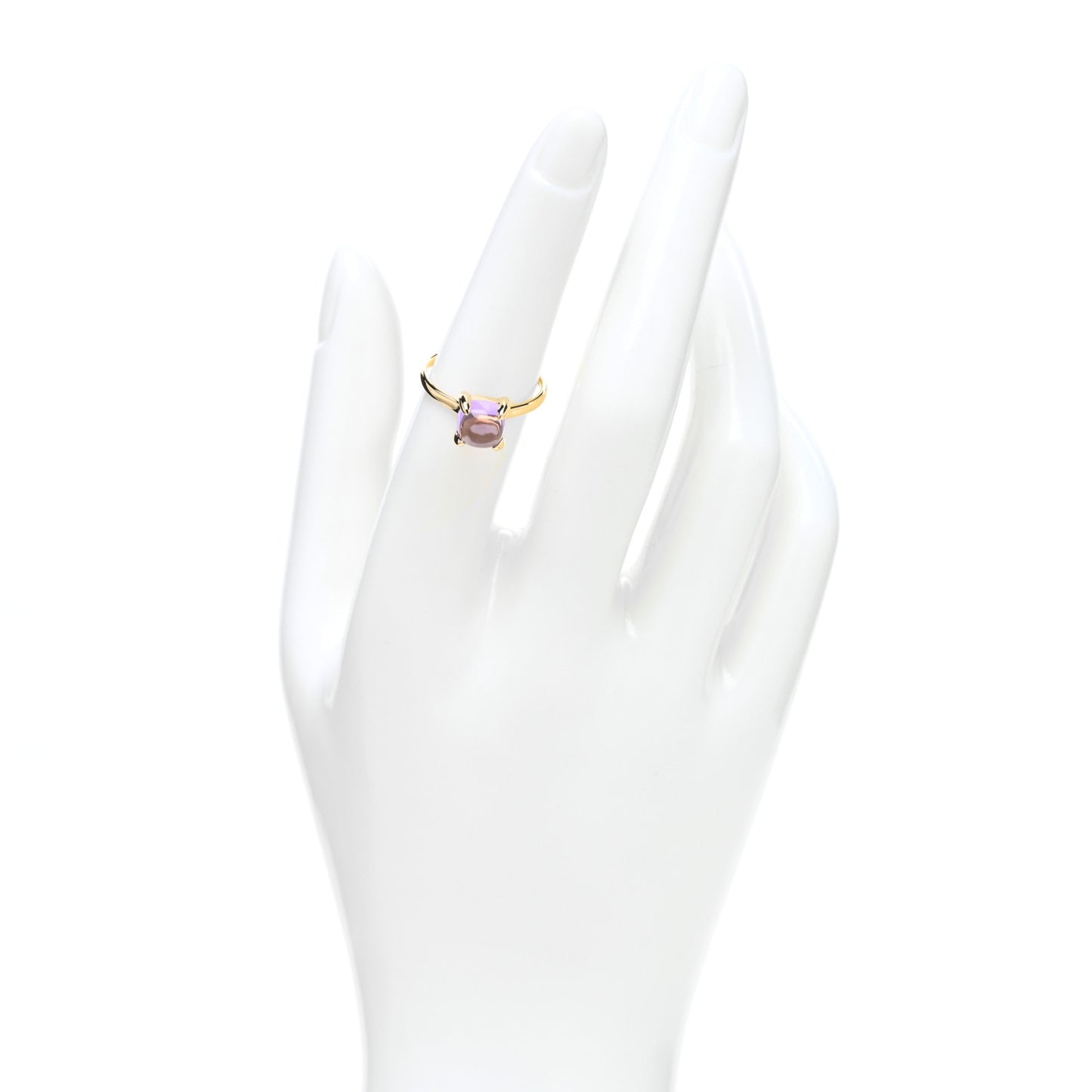 18K Yellow Gold Amethyst 7mm Paloma Picasso Sugar Stacks Ring 52 6