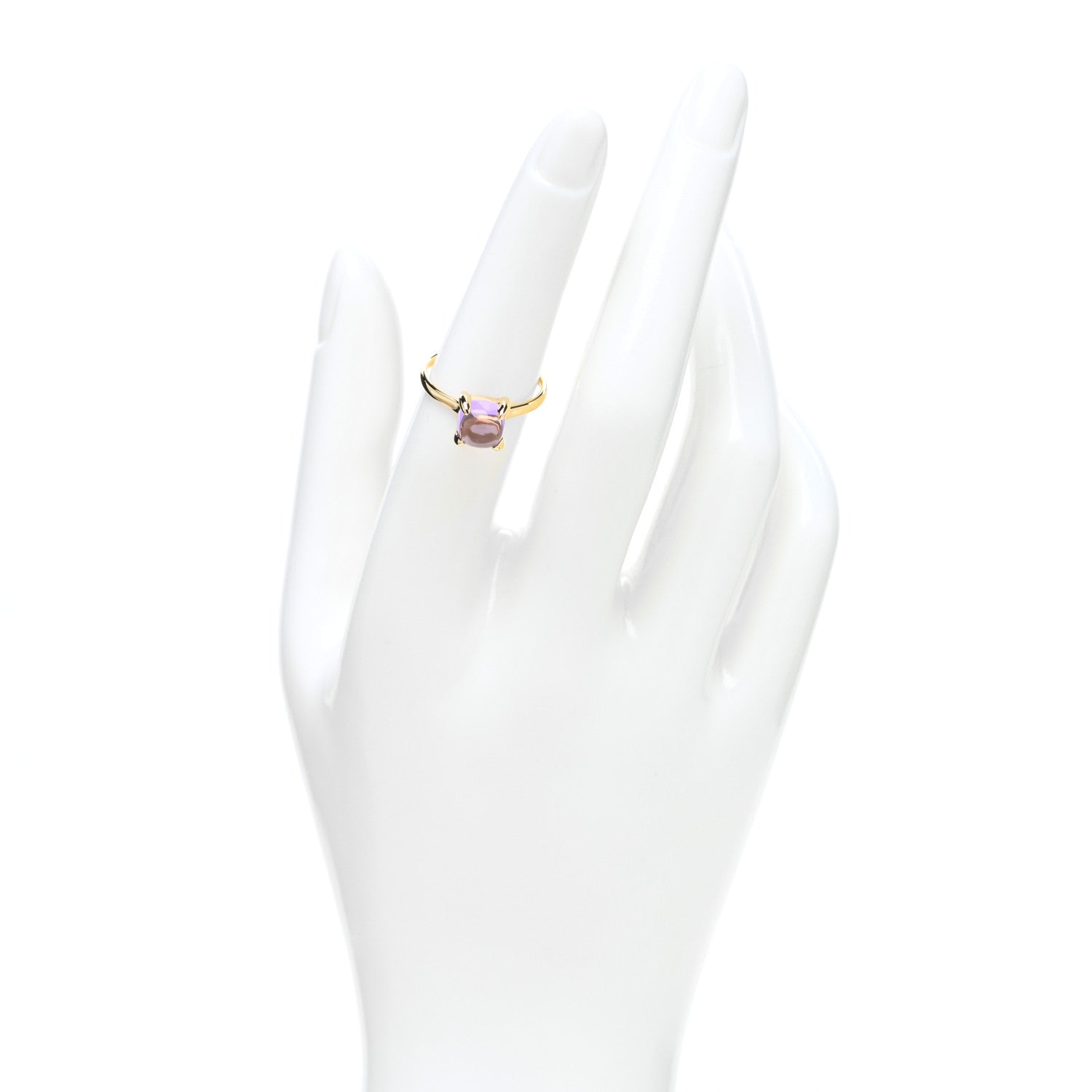 Tiffany 18K Yellow Gold Amethyst 7mm Paloma Picasso Sugar Stacks Ring 52 6 2 of 5