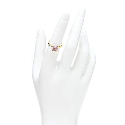 Tiffany 18K Yellow Gold Amethyst 7mm Paloma Picasso Sugar Stacks Ring 52 6 2 of 5