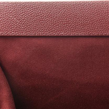 Chanel Caviar Quilted CC Large Clutch Dark Red 10 of 13
