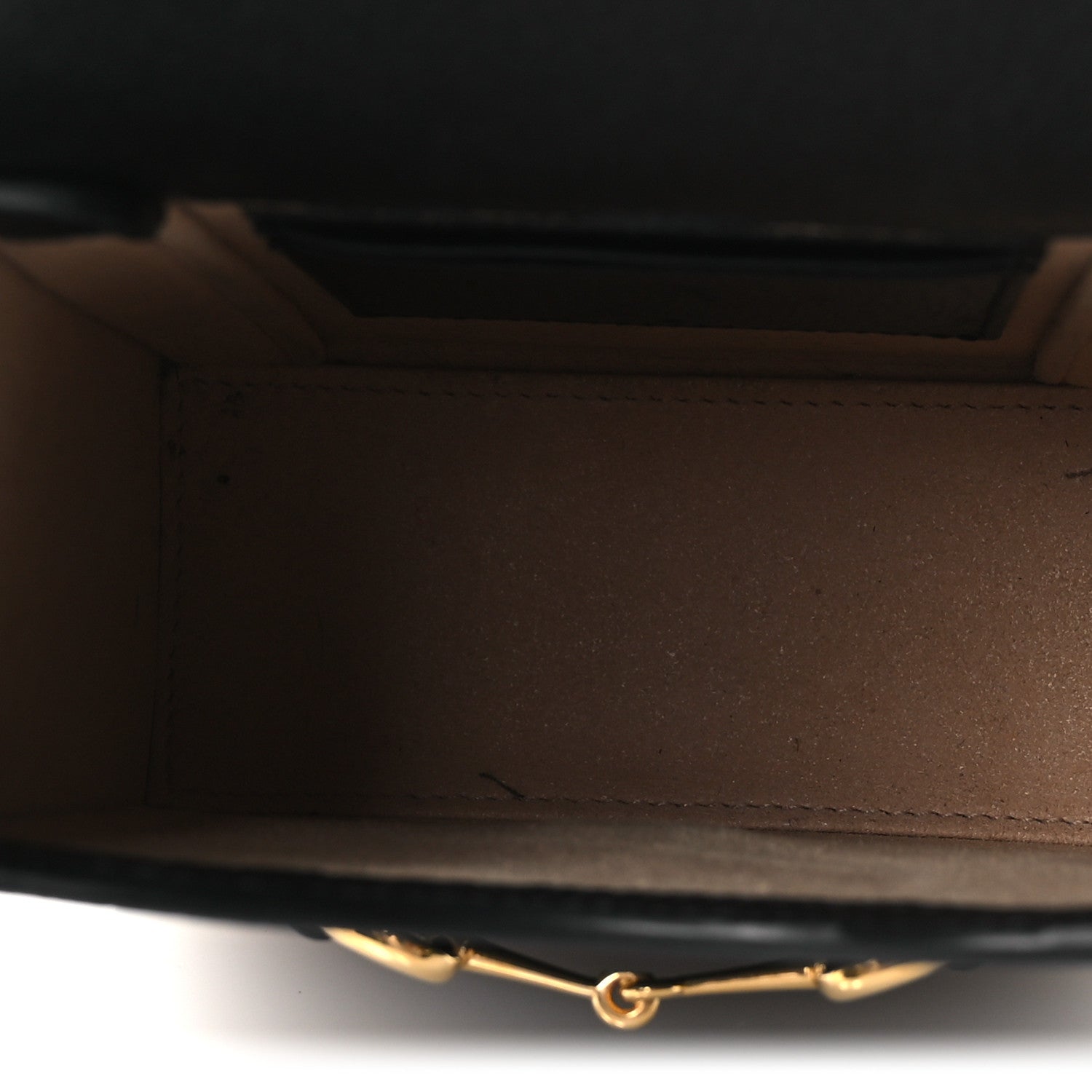 Gucci Dollar Calfskin Vertical Horsebit 1955 Crossbody Bag Black 5 of 11