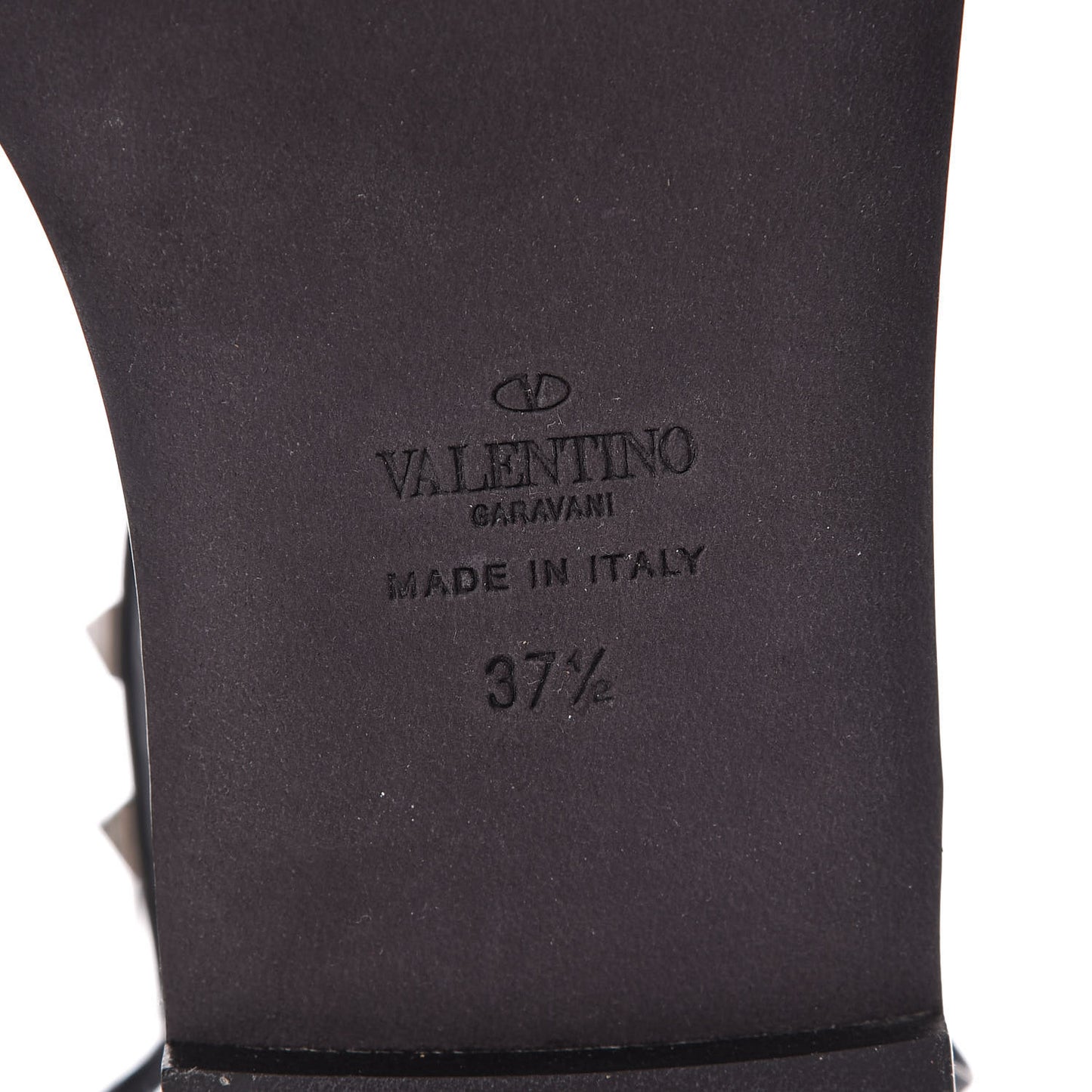 Calfskin Rockstud Knee-High Gladiator Sandals 37.5 Black