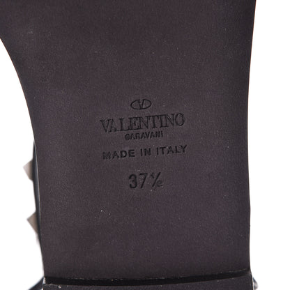 Valentino Garavani Calfskin Rockstud Knee-High Gladiator Sandals 37.5 Black 6 of 9