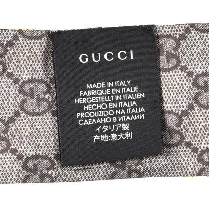 Gucci Silk GG Monogram Floral Print Neck Bow Scarf 3 of 4