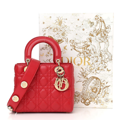 Christian Dior Lambskin Cannage Small My Lady Dior Red 11 of 11