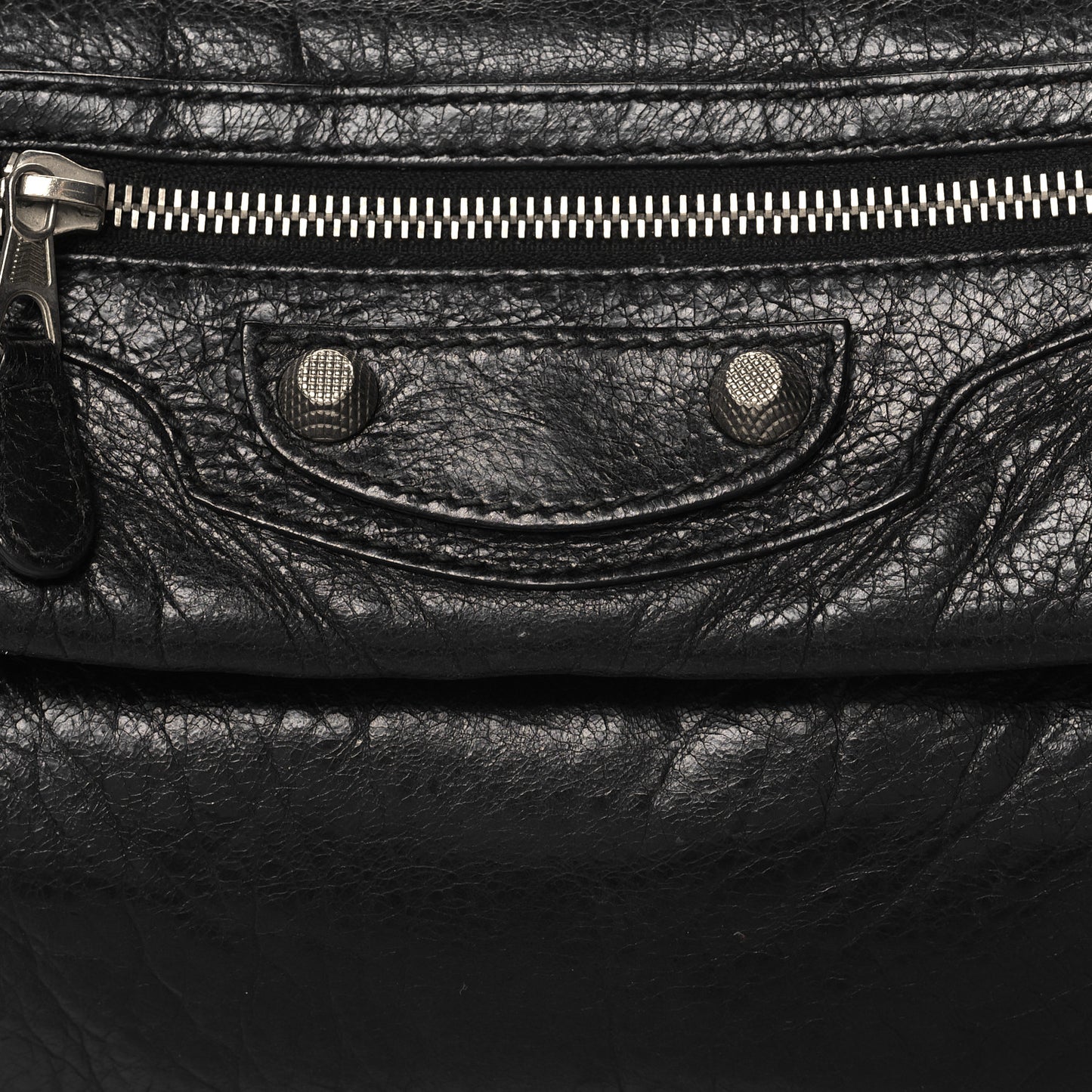 Agneau Giant 12 Silver Hardware Envelope Strap Clutch Black