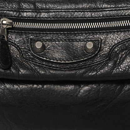 Balenciaga Agneau Giant 12 Silver Hardware Envelope Strap Clutch Black 11 of 14